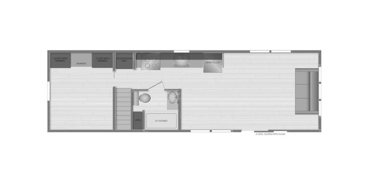 2024 Kropf Canvas Series 7002WD Park Model at Lakeland RV Center STOCK# 3830 Floor plan Layout Photo
