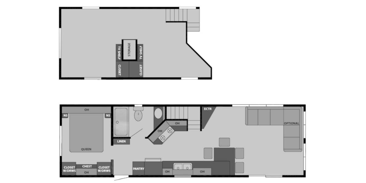 2024 Canterbury Parkvue P38 SSL SL Park Model at Lakeland RV Center STOCK# 3836 Floor plan Layout Photo