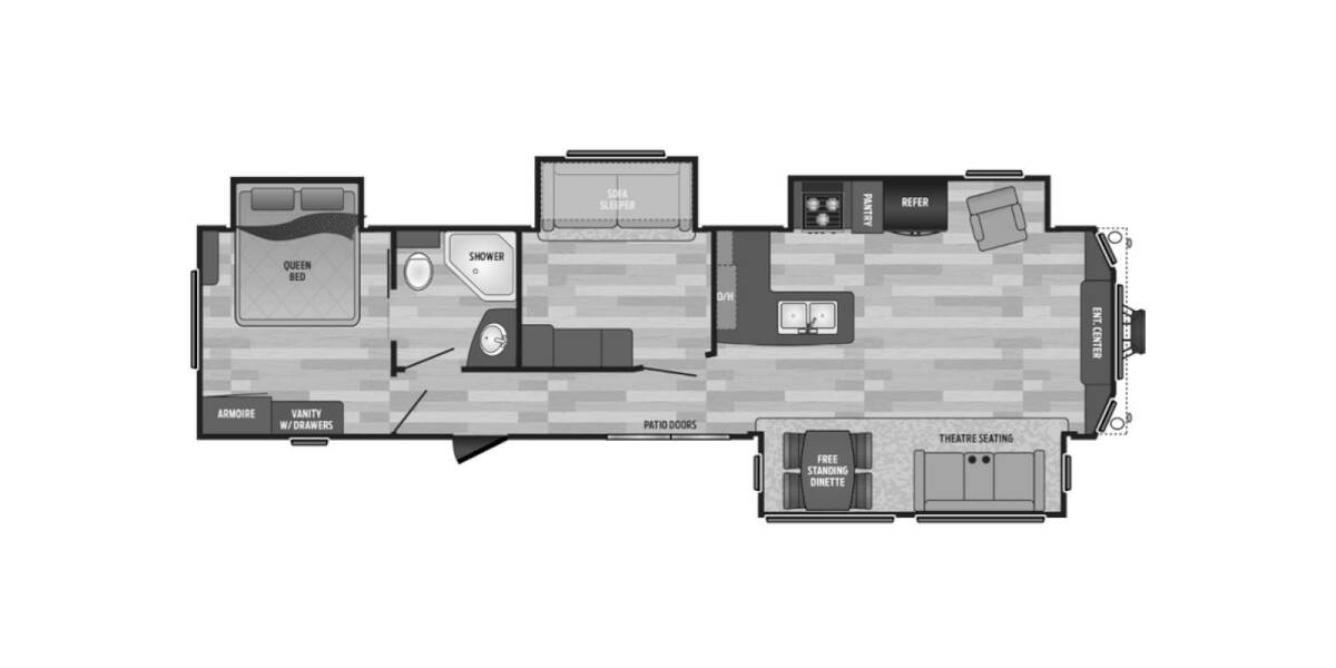2018 Keystone Residence 40MBNK Travel Trailer at Lakeland RV Center STOCK# 3816A Floor plan Layout Photo